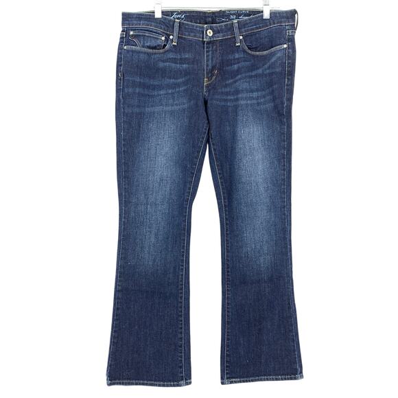 Levi's Slight Curve Skinny Boot Jeans Womens Size 32 X 32 Dark Wash Low Rise - Picture 1 of 7